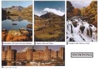Snowdonia 4 view composite postcards